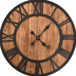 vidaXL Wandklok vintage-stijl quartz-mechanisme XXL 60 cm hout metaal
