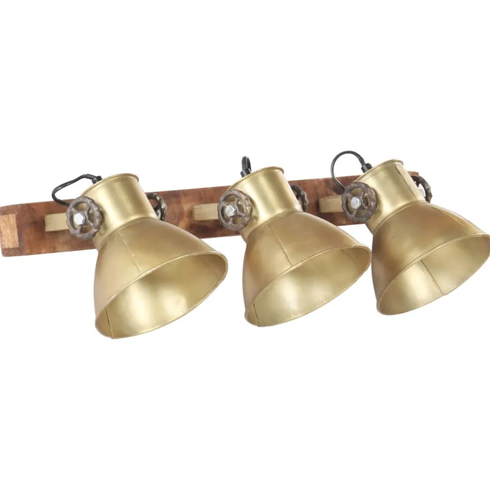 vidaXL Wandlamp industrieel E27 65x25 cm messingkleurig