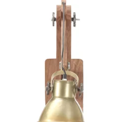 vidaXL Wandlamp industrieel rond E27 messingkleurig