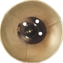 vidaXL Wandlamp industrieel rond E27 messingkleurig
