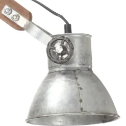 vidaXL Wandlamp industrieel rond E27 zilverkleurig