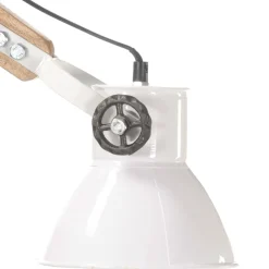 vidaXL Wandlamp industrieel rond E27 wit