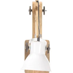 vidaXL Wandlamp industrieel rond E27 wit