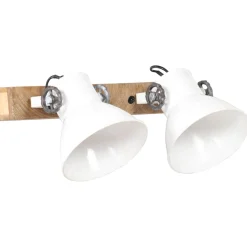vidaXL Wandlamp industrieel E27 45x25 cm wit
