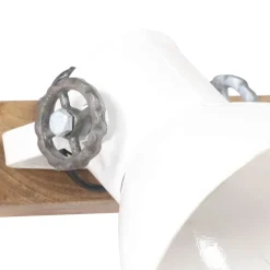 vidaXL Wandlamp industrieel E27 45x25 cm wit