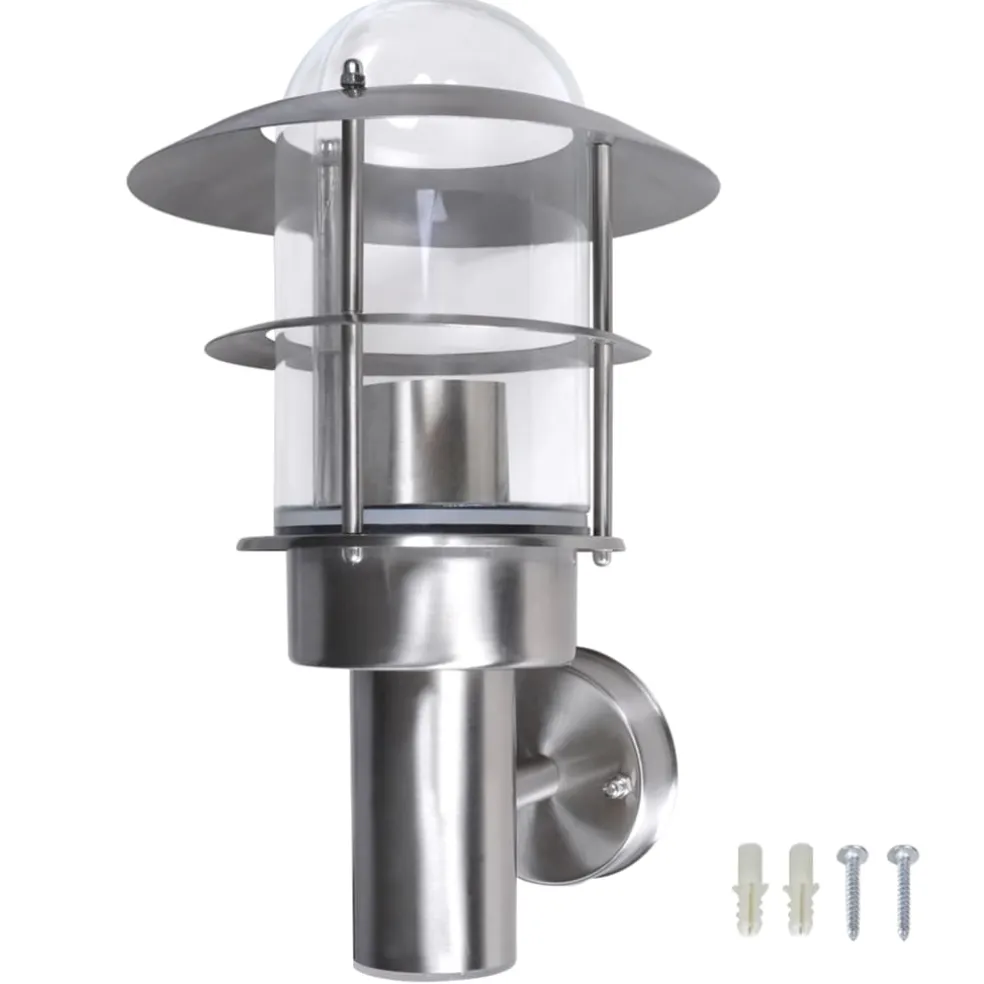 vidaXL Wandlamp roestvrijstaal