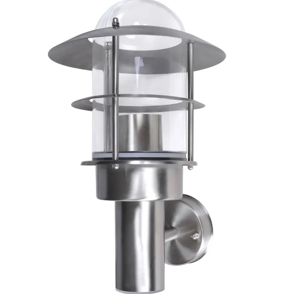 vidaXL Wandlamp roestvrijstaal