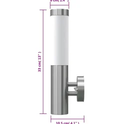vidaXL Wandlamp voor binnen en buiten waterdicht RVS