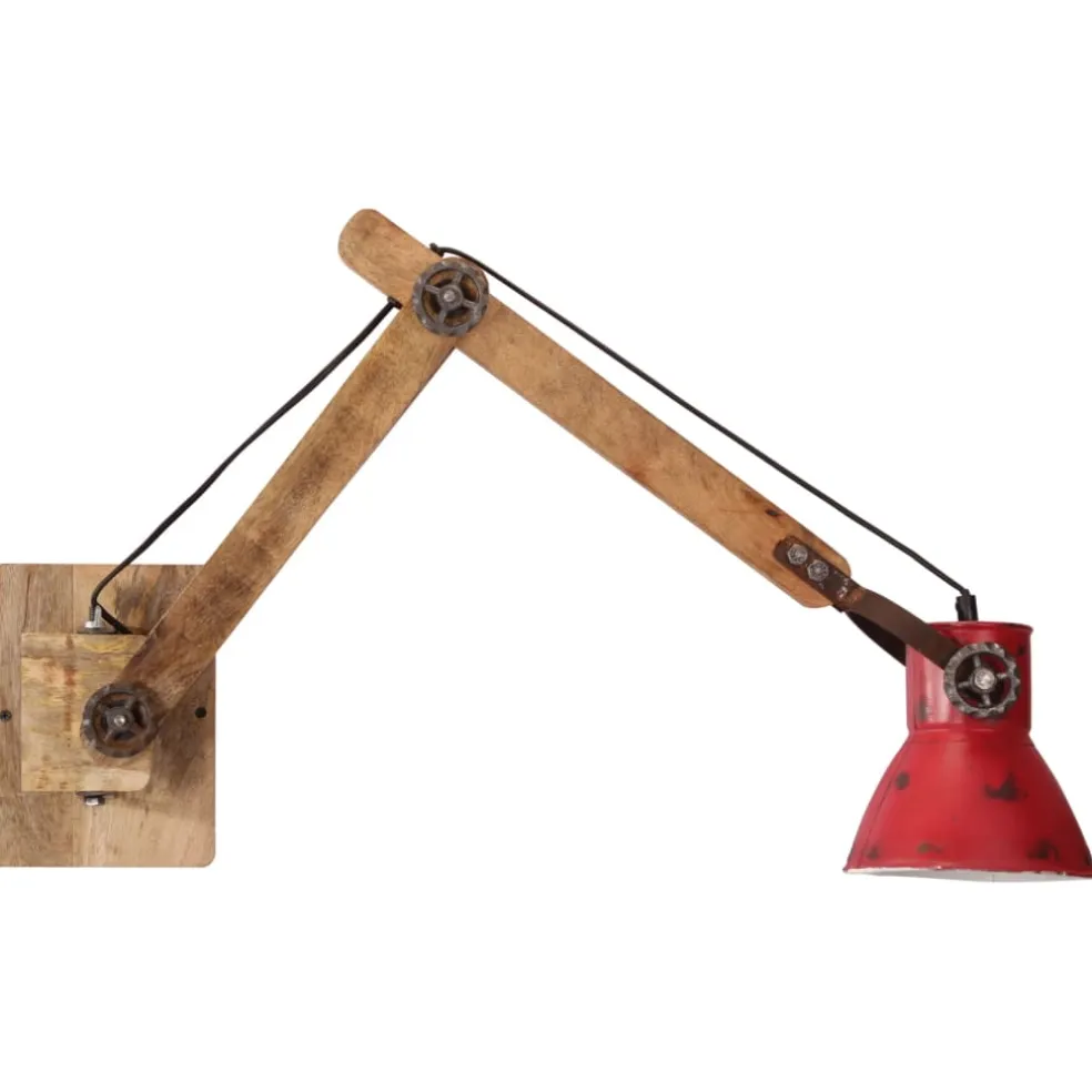 vidaXL Wandlamp 25 W E27 96x15x20 cm verweerd rood