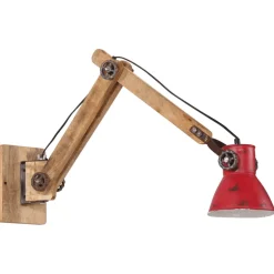 vidaXL Wandlamp 25 W E27 96x15x20 cm verweerd rood