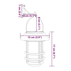 vidaXL Wandlantaarns voor buiten 2 st solar flikkerende vlam warmwit