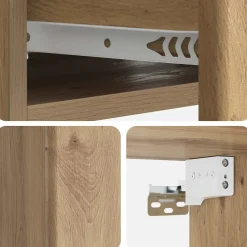 vidaXL Wandmontage Zijtafel 59 x 34,5 x 17 cm Bewerkt hout