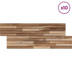 vidaXL Wandpaneel 10 st Naturel 55 x 20 x 2 cm
