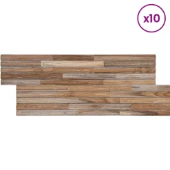 vidaXL Wandpaneel 10 st Naturel 55 x 20 x 2 cm