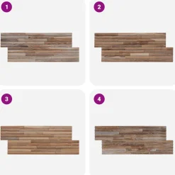vidaXL Wandpaneel 10 st Naturel 55 x 20 x 2 cm