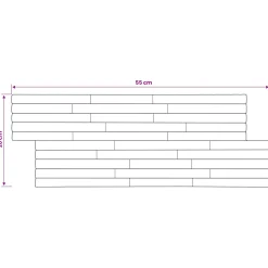 vidaXL Wandpaneel 10 st Naturel 55 x 20 x 2 cm