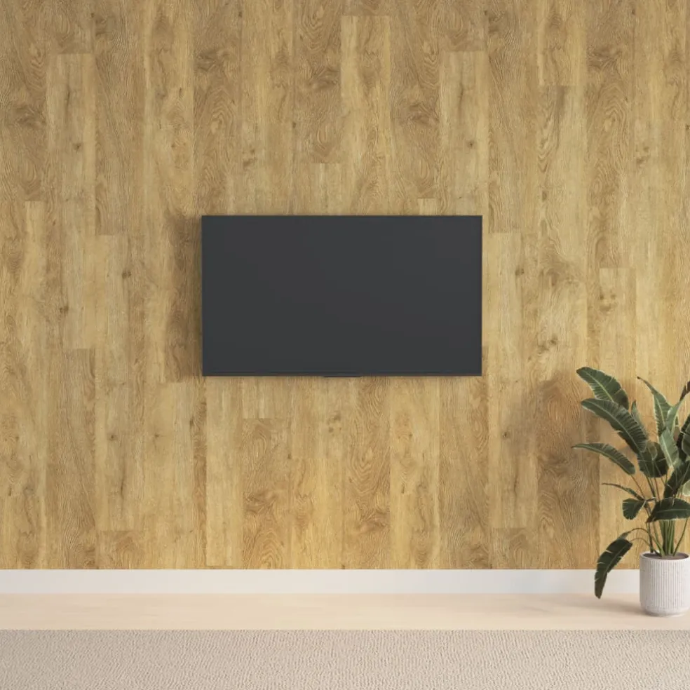 vidaXL Wandpanelen 15 st Licht Bruin PVC