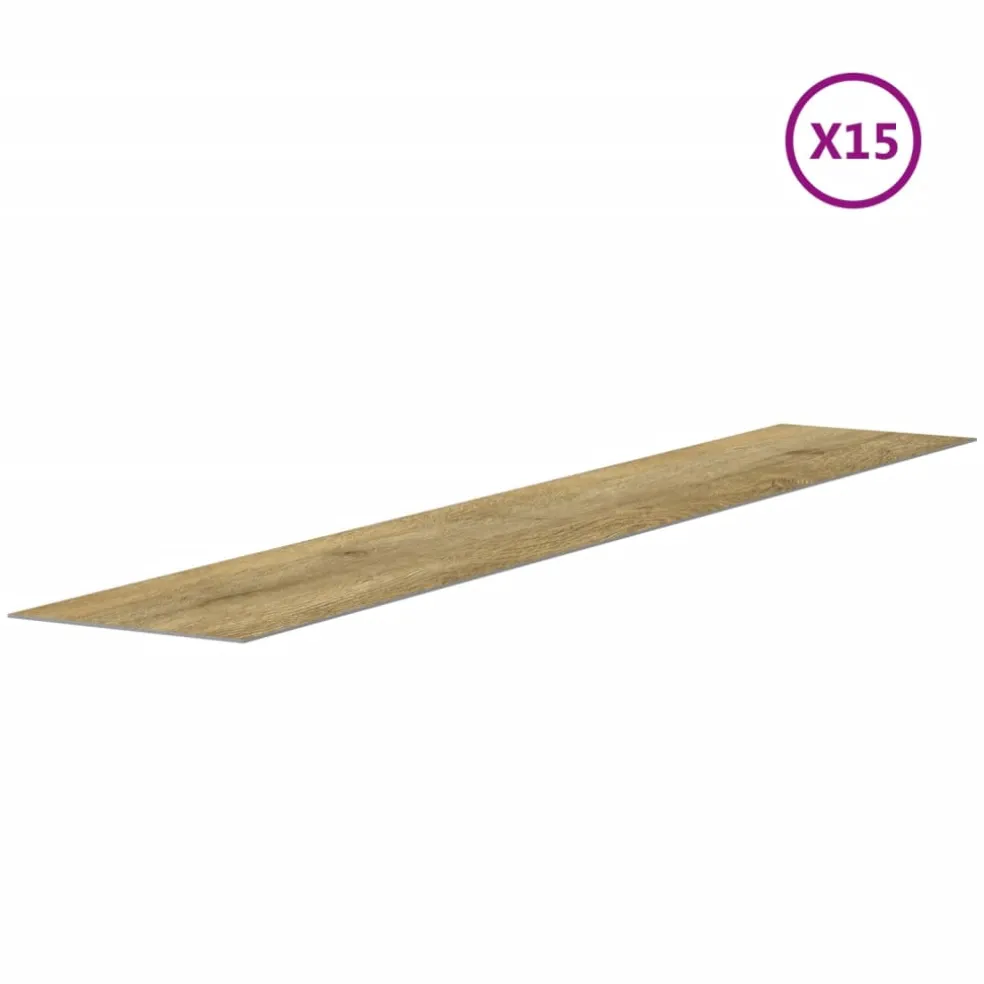 vidaXL Wandpanelen 15 st Licht Bruin PVC