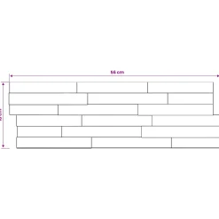 vidaXL Wandpanelen 10 st Naturel 56 x 18 x 2 cm Massief Teakhout
