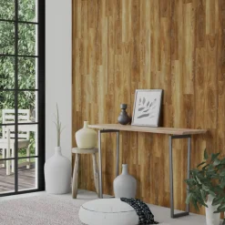 vidaXL Wandpanelen 15 st Wit Elm Hout PVC