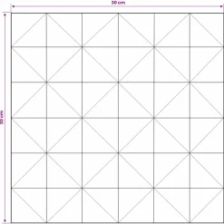 vidaXL Wandpanelen 11 st Witgewassen 30 x 30 x 1,7 cm Massief Teakhout