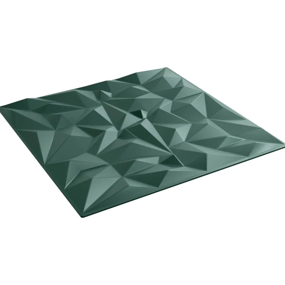 vidaXL Wandpanelen 12 st 50 x 50 cm Amethist Groen XPS Schuim
