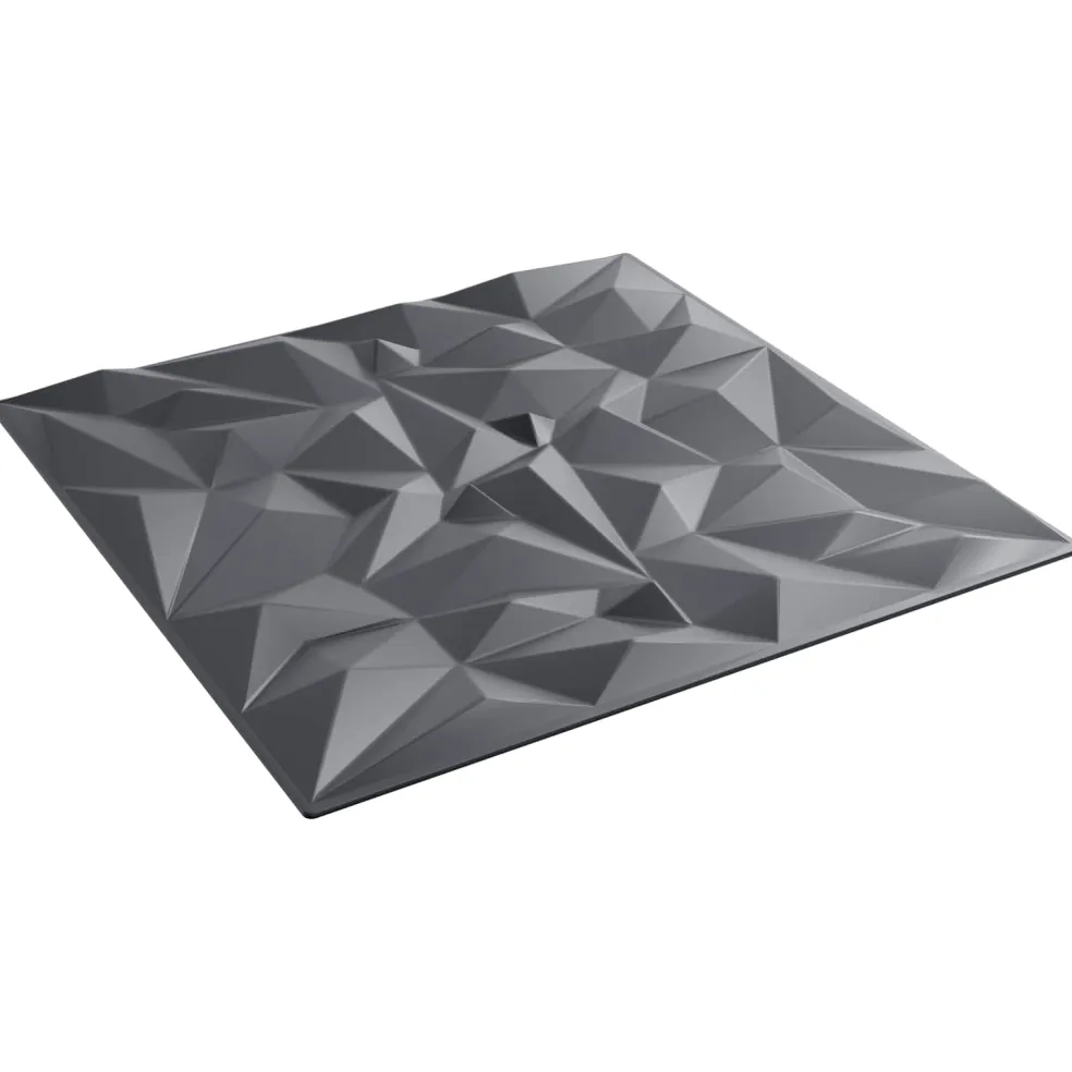 vidaXL Wandpanelen 24 st 50 x 50 cm Amethist Grijs XPS Schuim