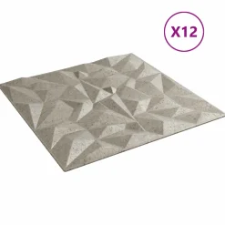 vidaXL Wandpanelen 12 st 50 x 50 cm Amethist Beton XPS Schuim