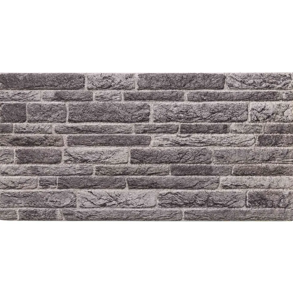 vidaXL Wandpanelen 10 st 100 x 50 cm Antraciet EPS-schuim