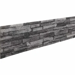 vidaXL Wandpanelen 10 st 100 x 25 cm Antraciet EPS-schuim