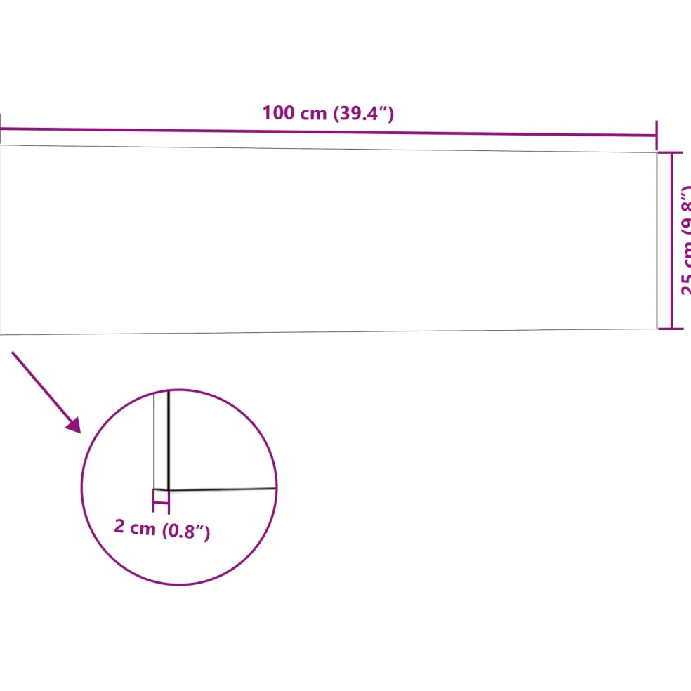 vidaXL Wandpanelen 10 st 100 x 25 cm Antraciet EPS-schuim