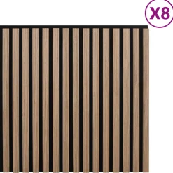 vidaXL Wandpanelen 8 st 60,5 x 60 cm Bruin