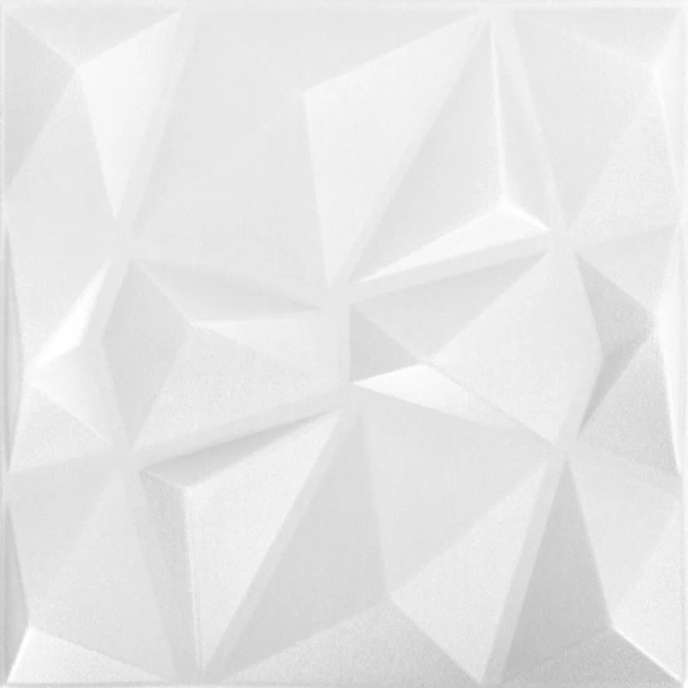 vidaXL Wandpanelen 12 st 50 x 50 cm Diamant Wit XPS Schuim