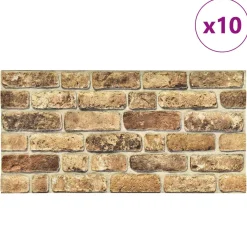 vidaXL Wandpanelen 10 st 100 x 50 cm Donker Zand EPS-schuim