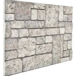 vidaXL Wandpanelen 10 st 100 x 50 cm Grijs EPS-schuim