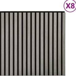 vidaXL Wandpanelen 8 st 60,5 x 60 cm Grijs