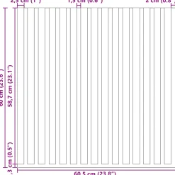 vidaXL Wandpanelen 8 st 60,5 x 60 cm Grijs