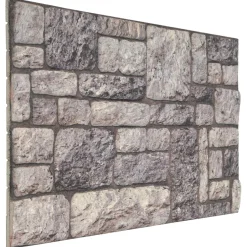 vidaXL Wandpanelen 10 st 100 x 50 cm Grijs en Wit EPS-schuim