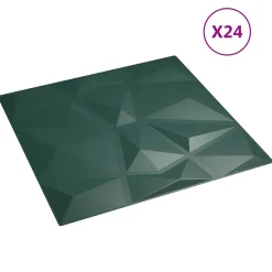 vidaXL Wandpanelen 24 st 50 x 50 cm Groen XPS Schuim