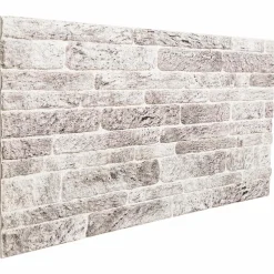 vidaXL Wandpanelen 10 st 100 x 50 cm Lichtgrijs en wit. EPS-schuim