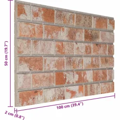 vidaXL Wandpanelen 10 st 100 x 50 cm Oranje EPS-schuim