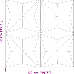 vidaXL Wandpanelen 12 st 50 x 50 cm Origami Groen XPS Schuim