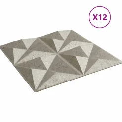 vidaXL Wandpanelen 12 st 50 x 50 cm Origami Groen XPS Schuim