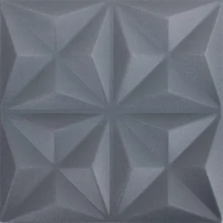 vidaXL Wandpanelen 12 st 50 x 50 cm Origami Grijs XPS Schuim