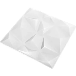 vidaXL Wandpanelen 12 st 50 x 50 cm Origami Wit XPS Schuim