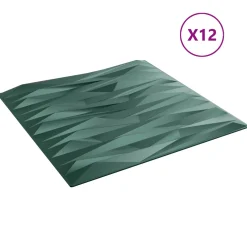 vidaXL Wandpanelen 12 st 50 x 50 cm Steen Groen XPS Schuim