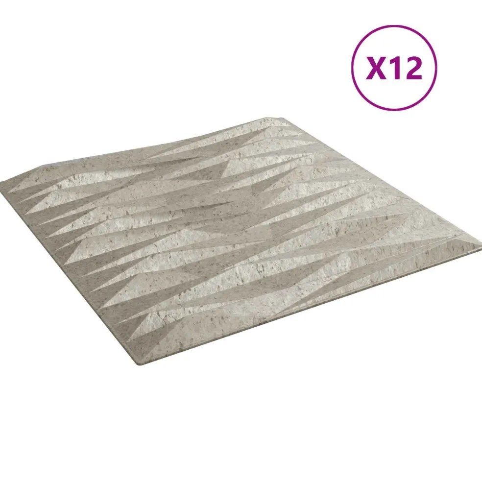 vidaXL Wandpanelen 12 st 50 x 50 cm Steen Beton XPS Schuim