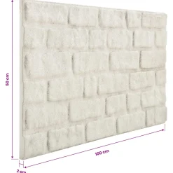 vidaXL Wandpanelen 10 st 100 x 50 cm Wit EPS-schuim