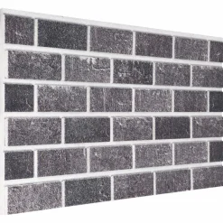 vidaXL Wandpanelen 10 st 100 x 50 cm Zwart en Grijs EPS-schuim