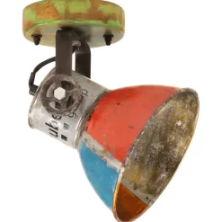 vidaXL Wand- / plafondlampen industrieel 2 st gerecycled E27 17x24 cm